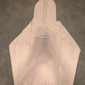 SOLD‼️Supreme Peach Box Logo Hoodie